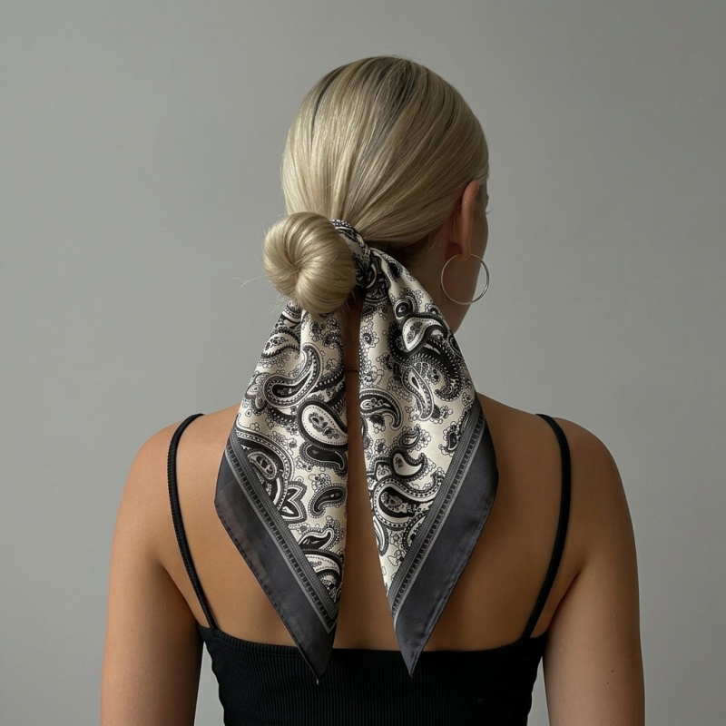 Luxury Bags China - Foulard carré de luxe en satin